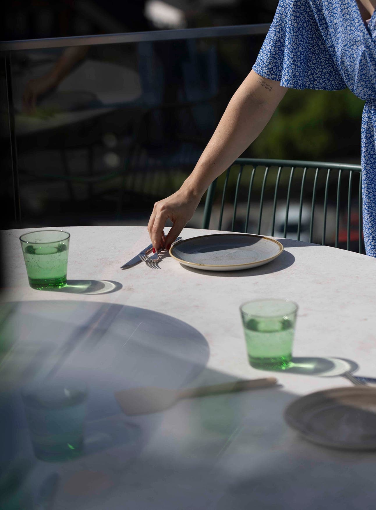 The Q-Olento being laid on the terrace